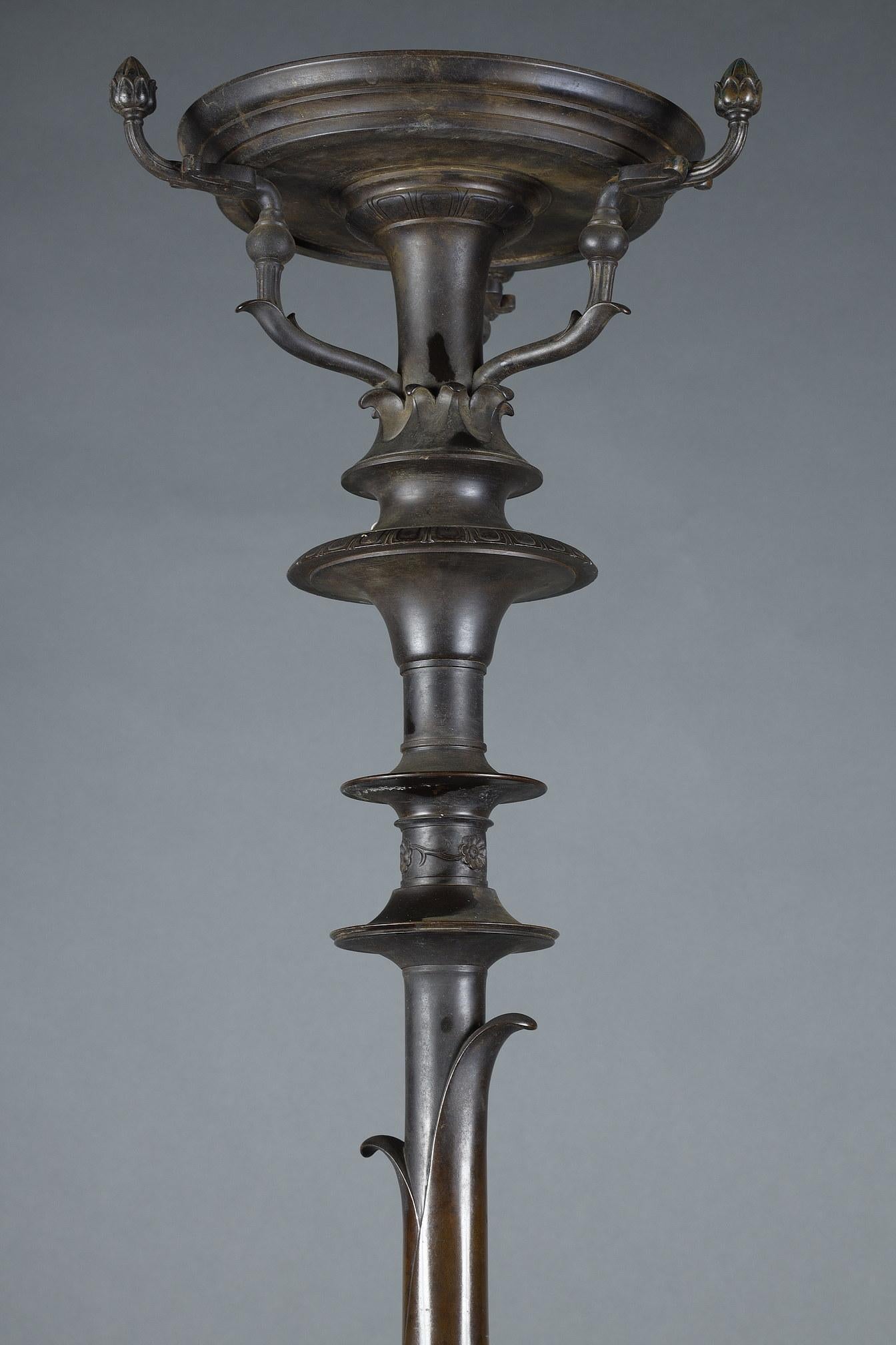 Français Support « Bambou », attribué à H. Cahieux & F. Barbedienne, France, vers 1855 en vente