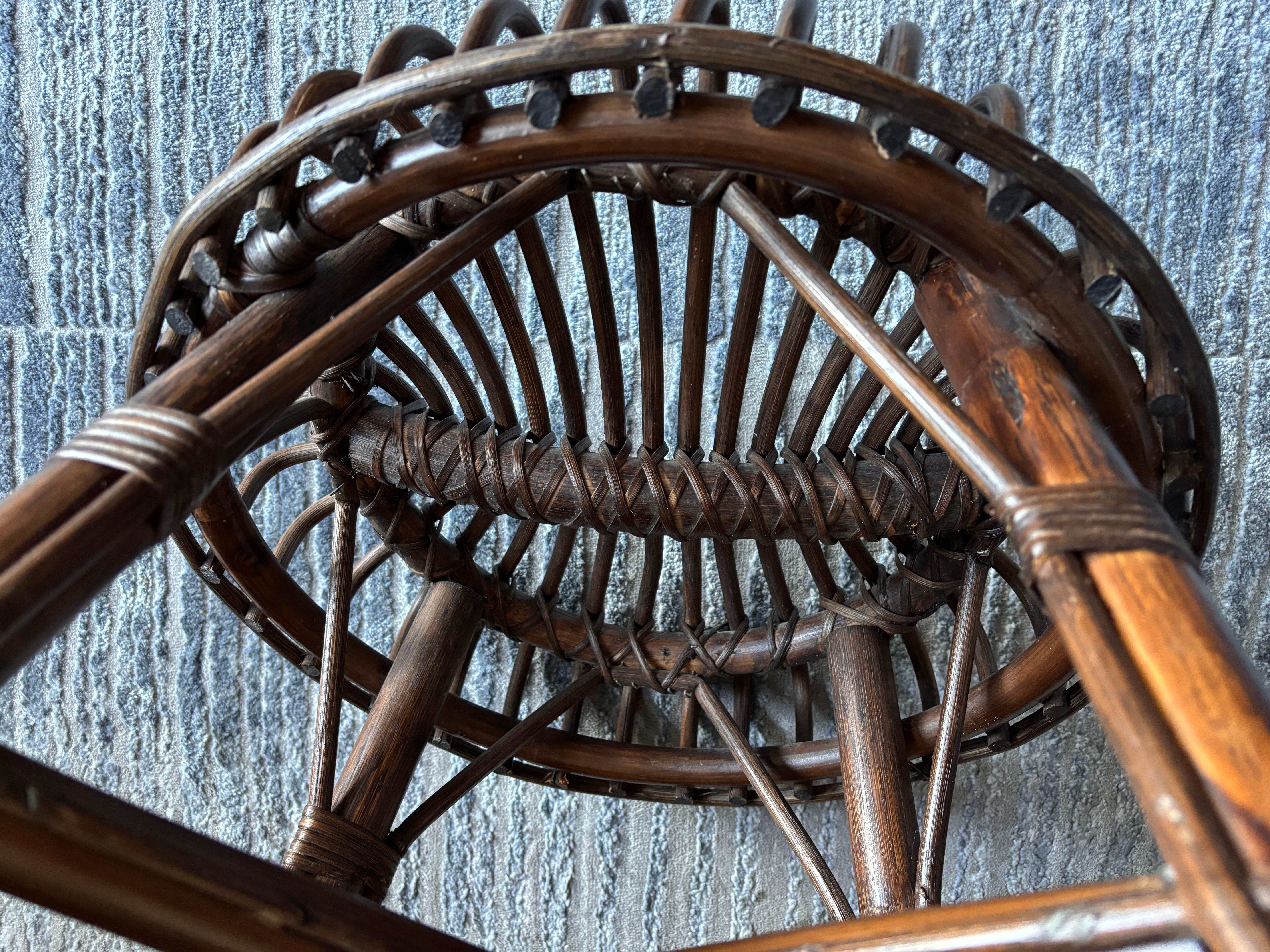 Sgabello in bambù di Franco Albini, Italia, anni '60 in vendita 11