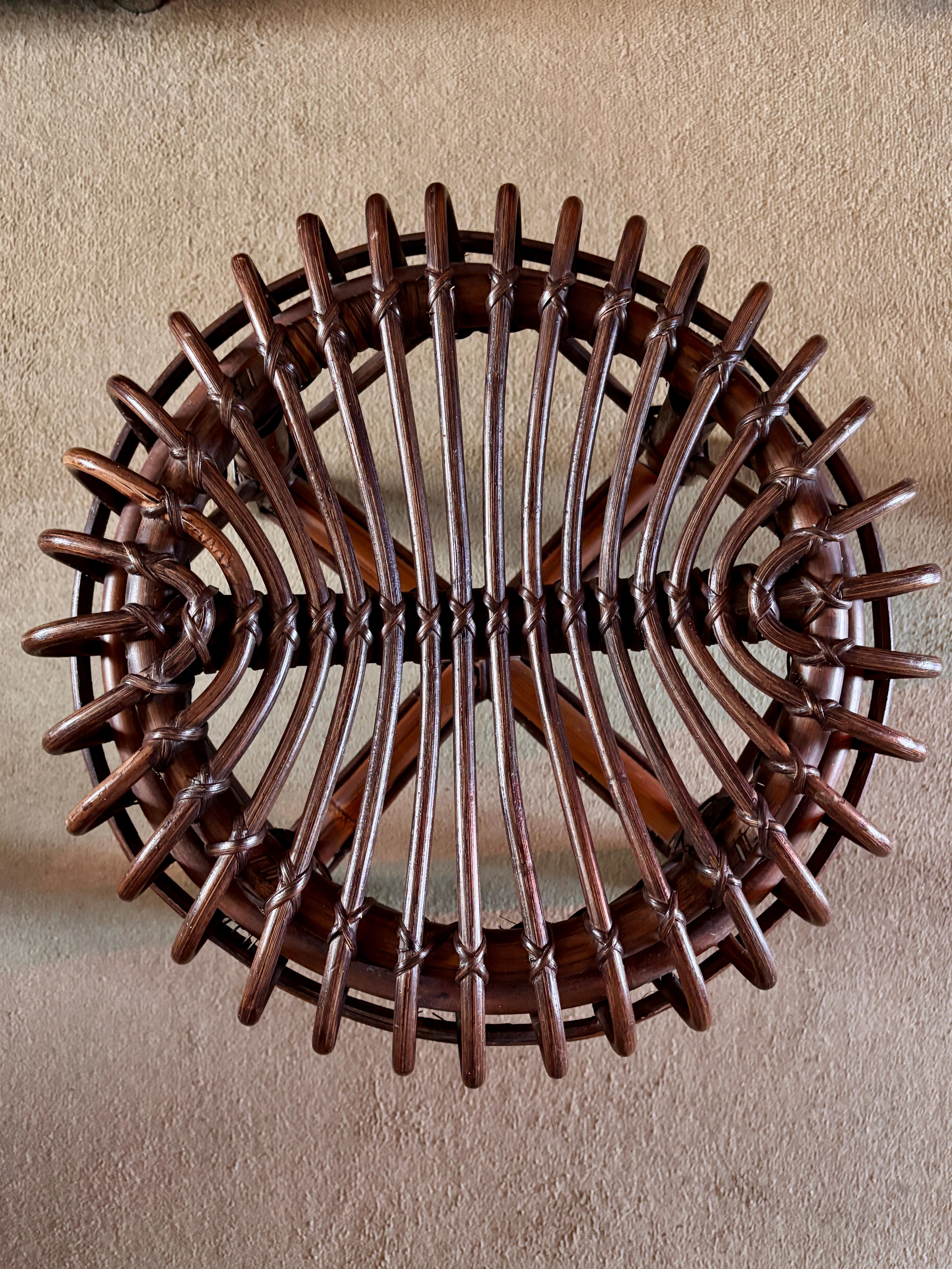 Mid-Century moderno Sgabello in bambù di Franco Albini, Italia, anni '60 in vendita