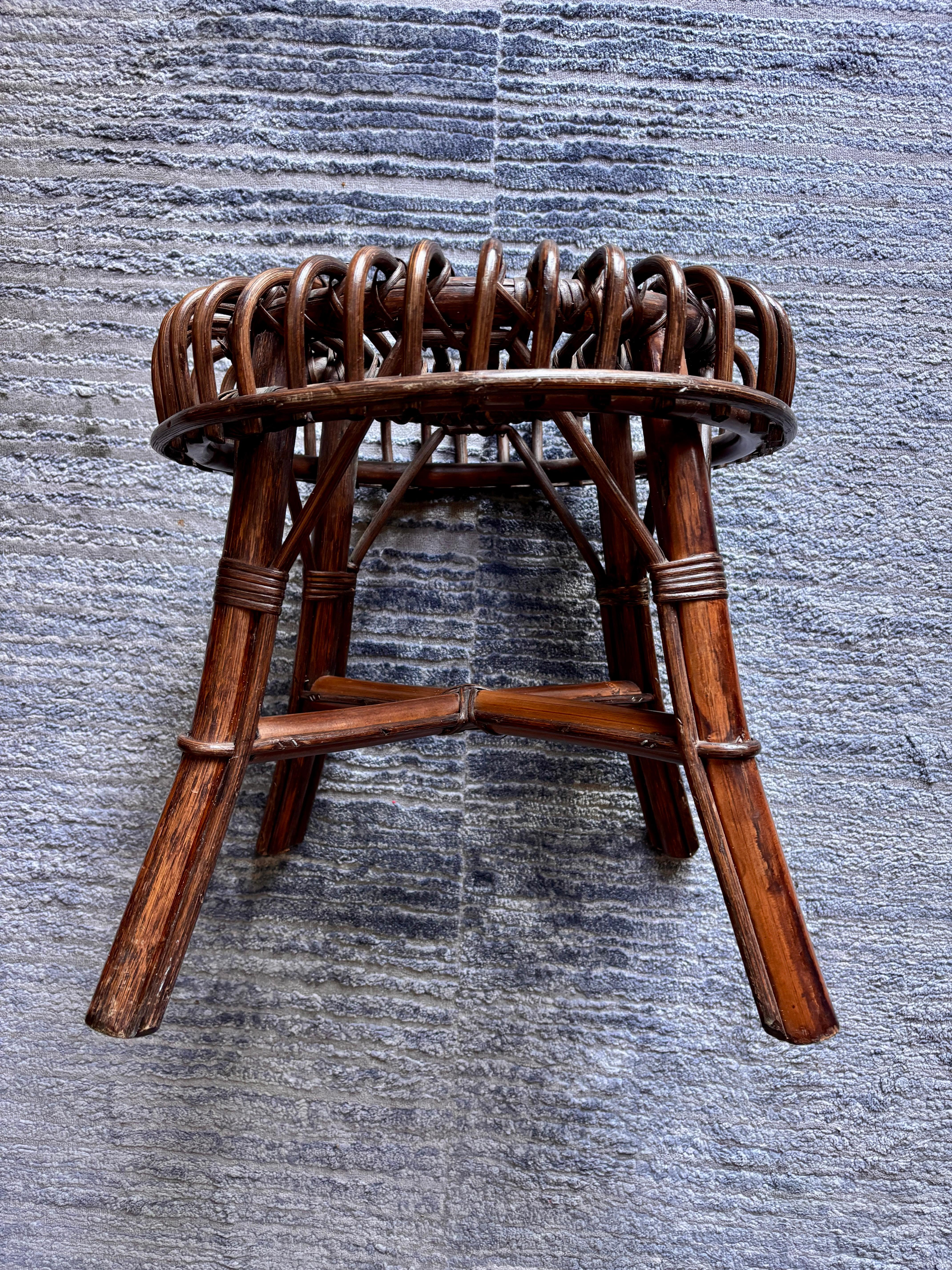 Italiano Sgabello in bambù di Franco Albini, Italia, anni '60 in vendita