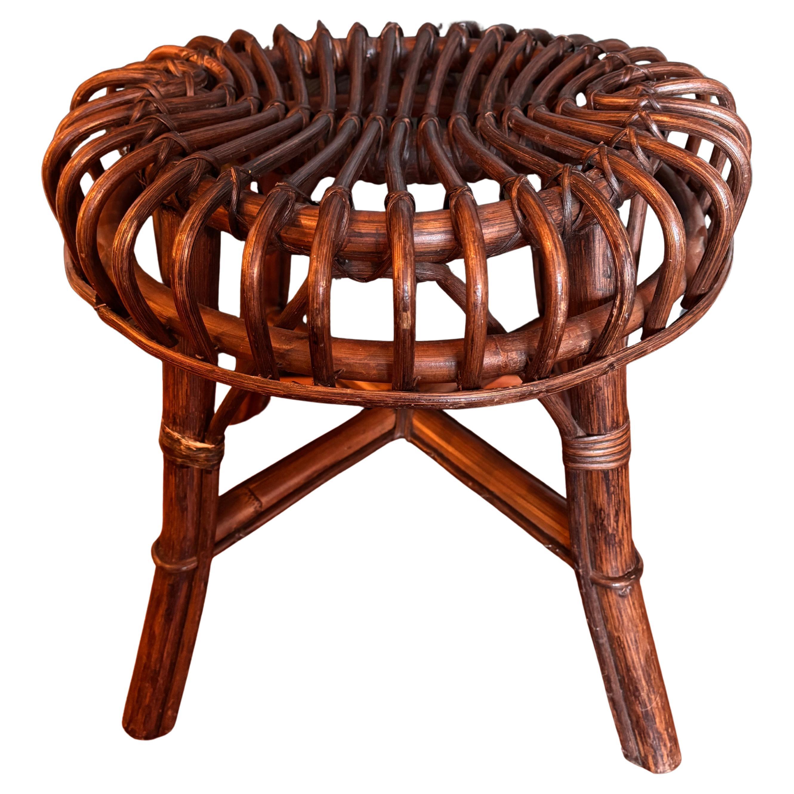Taburete de bambú de Franco Albini, Italia, años 60
