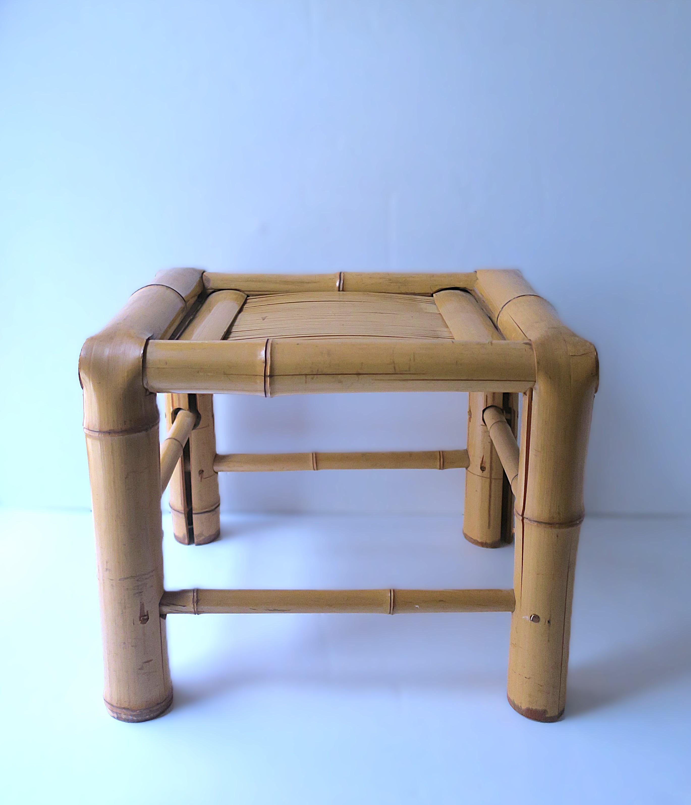 Asian Bamboo Stool For Sale