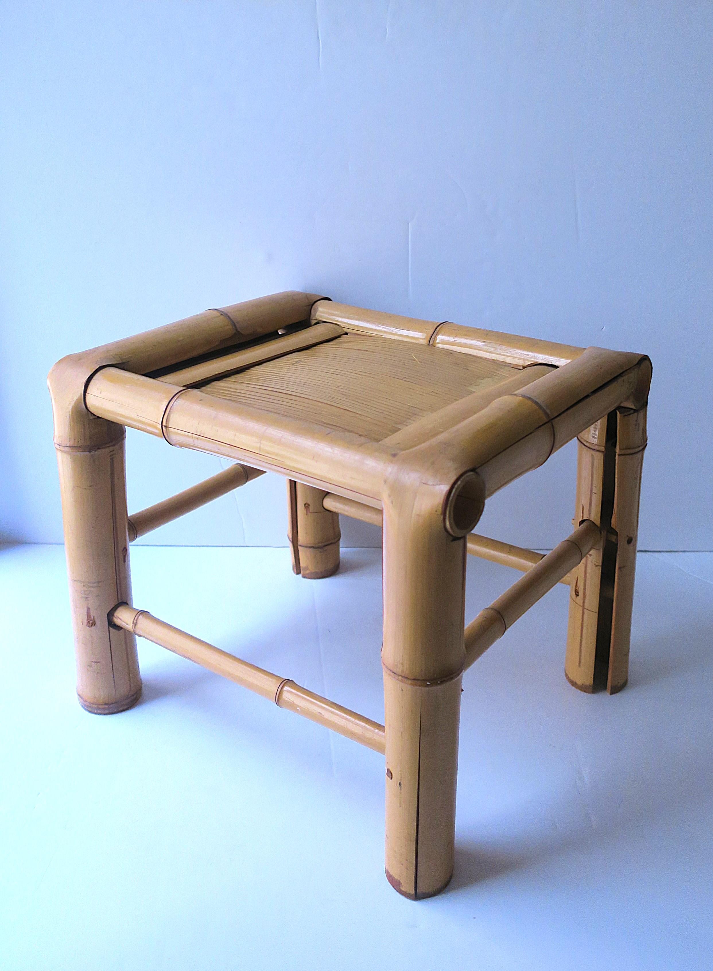 Bamboo Stool In Good Condition For Sale In New York, NY