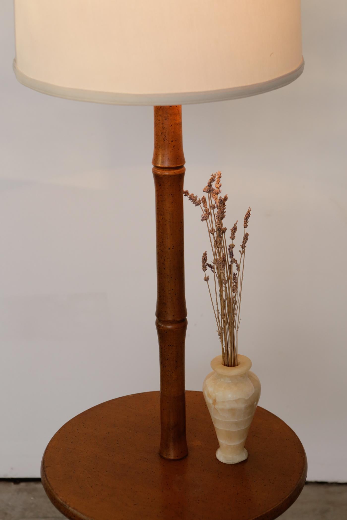 20th Century Bamboo-Style Standing Table Lamp For Sale