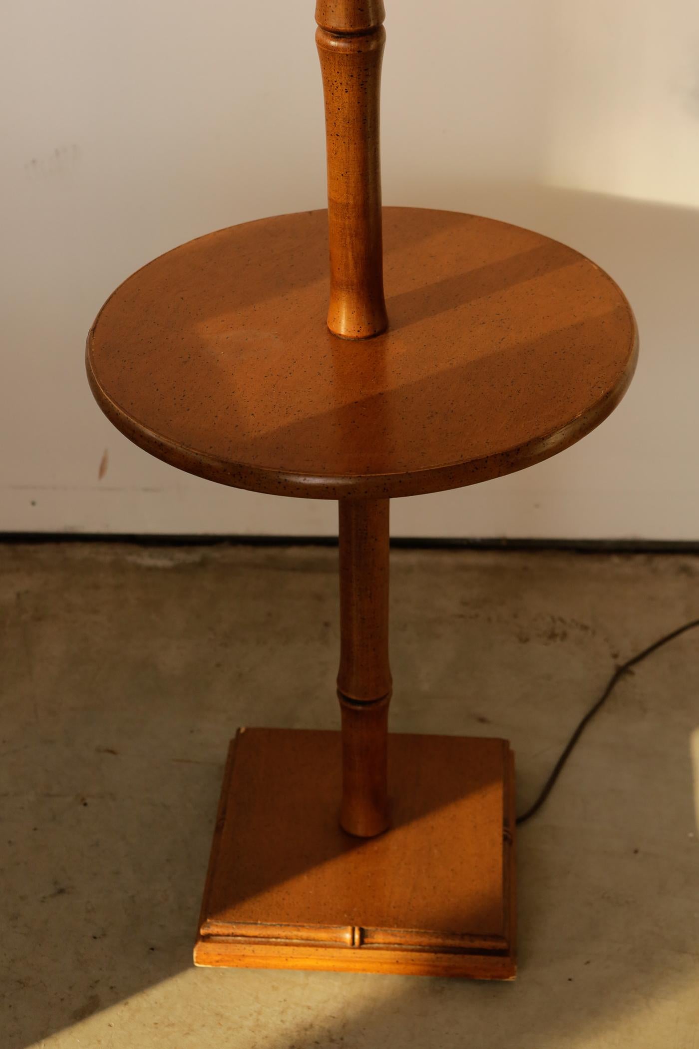 Bamboo-Style Standing Table Lamp For Sale 1