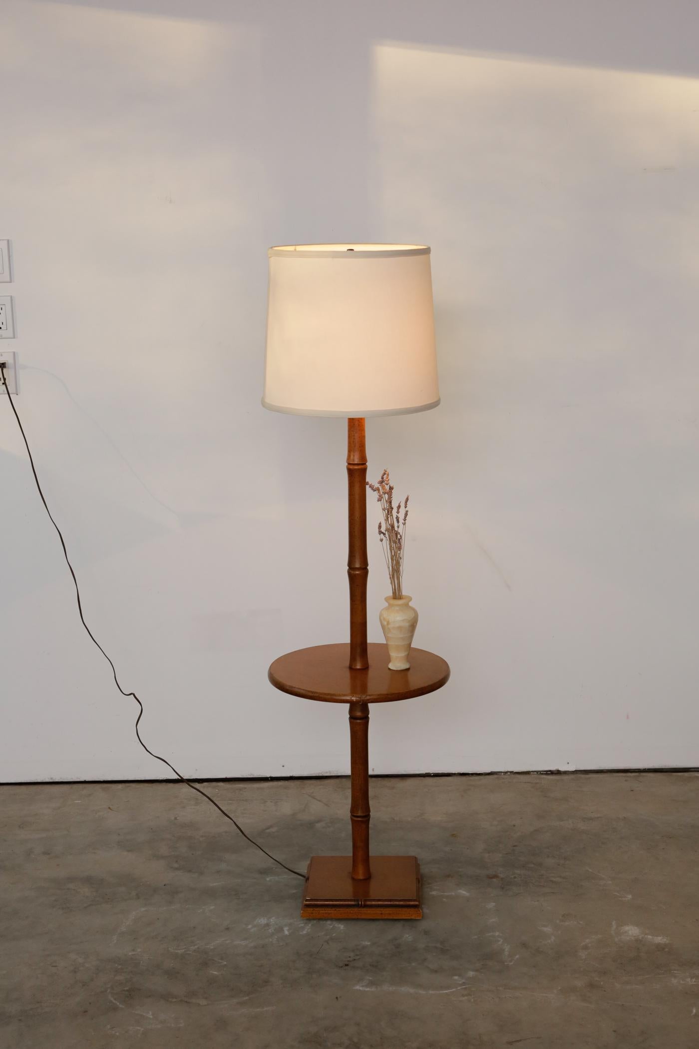 Bamboo-Style Standing Table Lamp For Sale 4