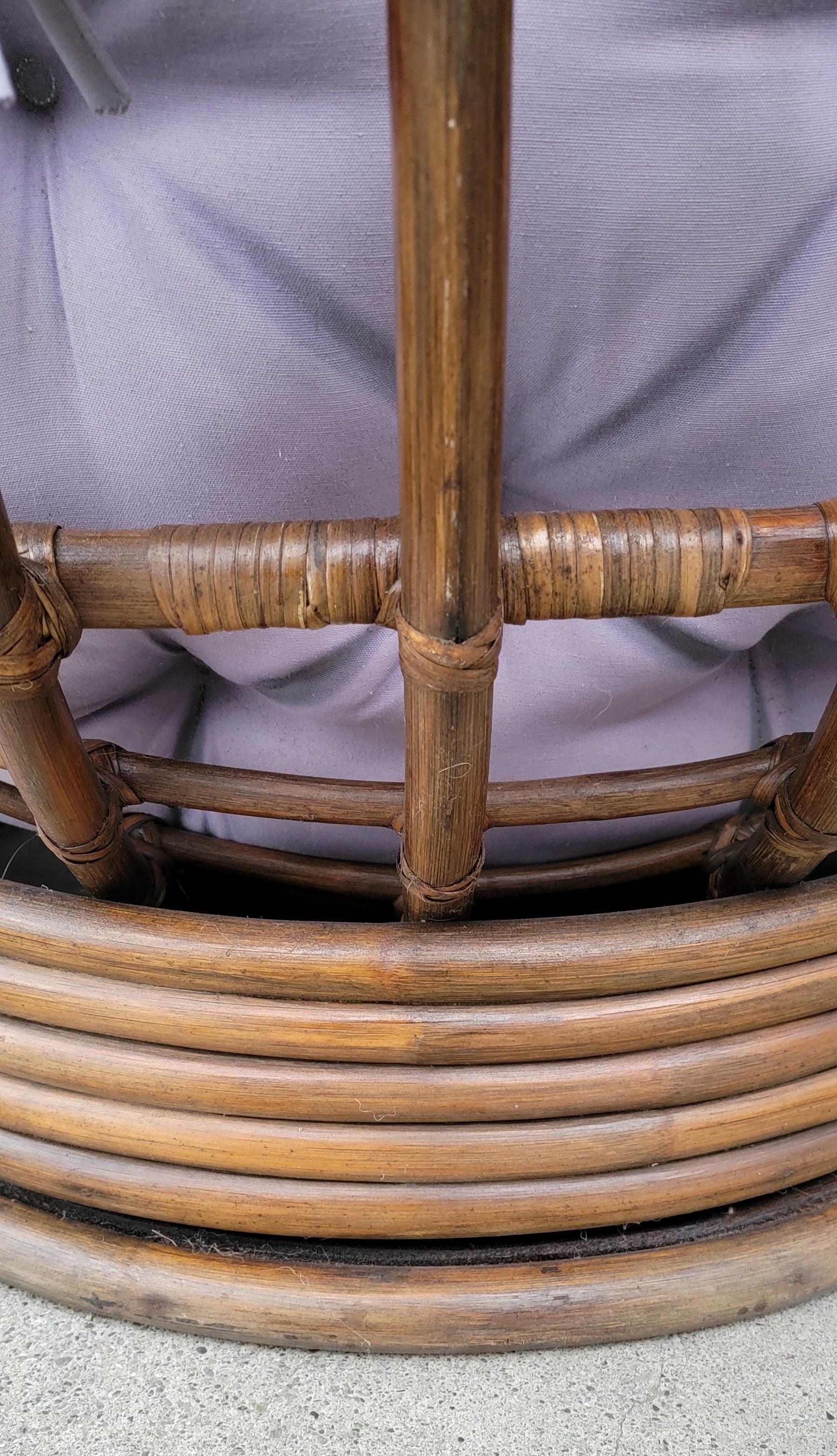 Bamboo Swivel Egg Chair 1