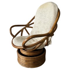 Bamboo Swivel Tilt Lounge Chair