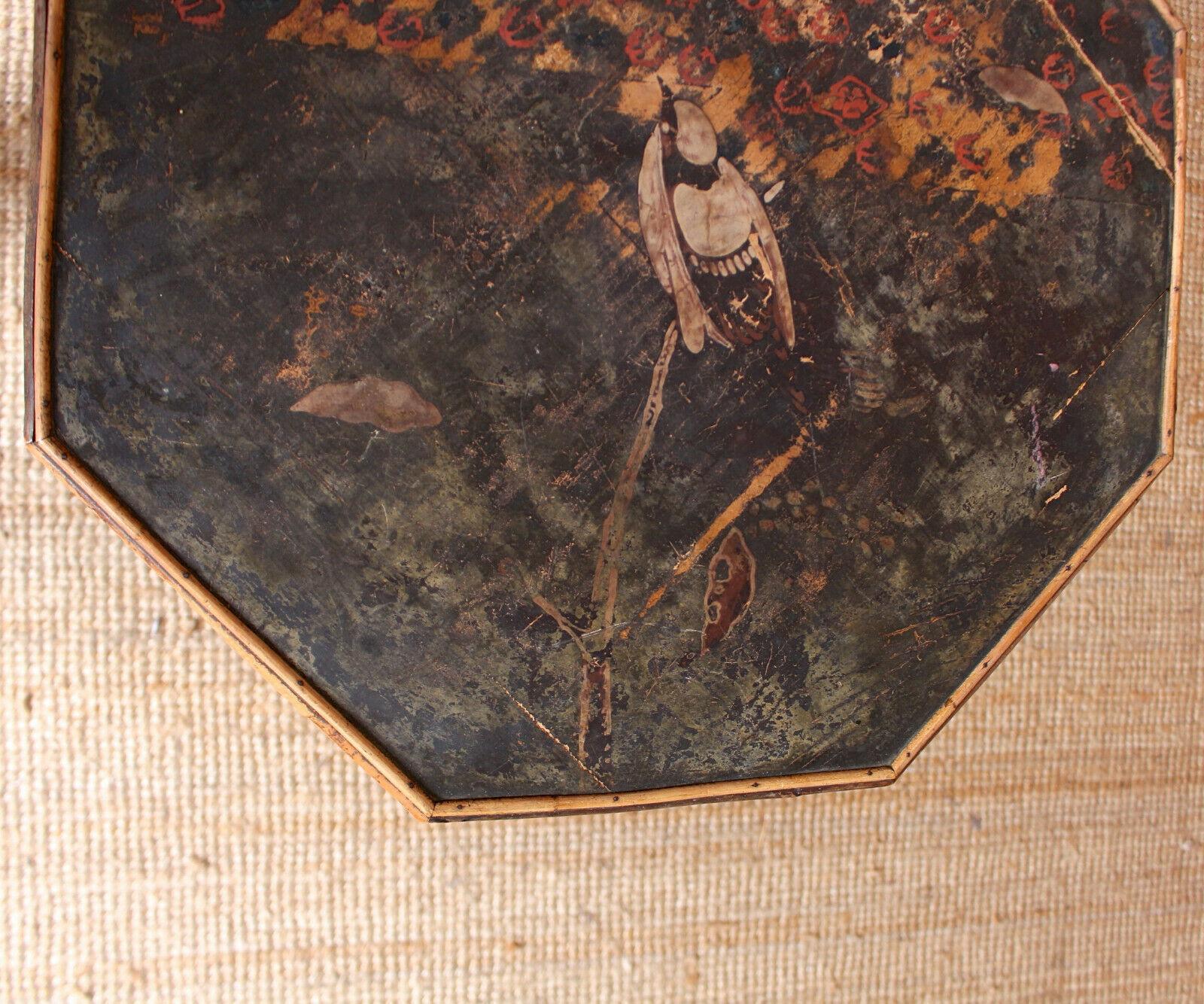 Bamboo Table 19th Century Lacquered For Sale 2