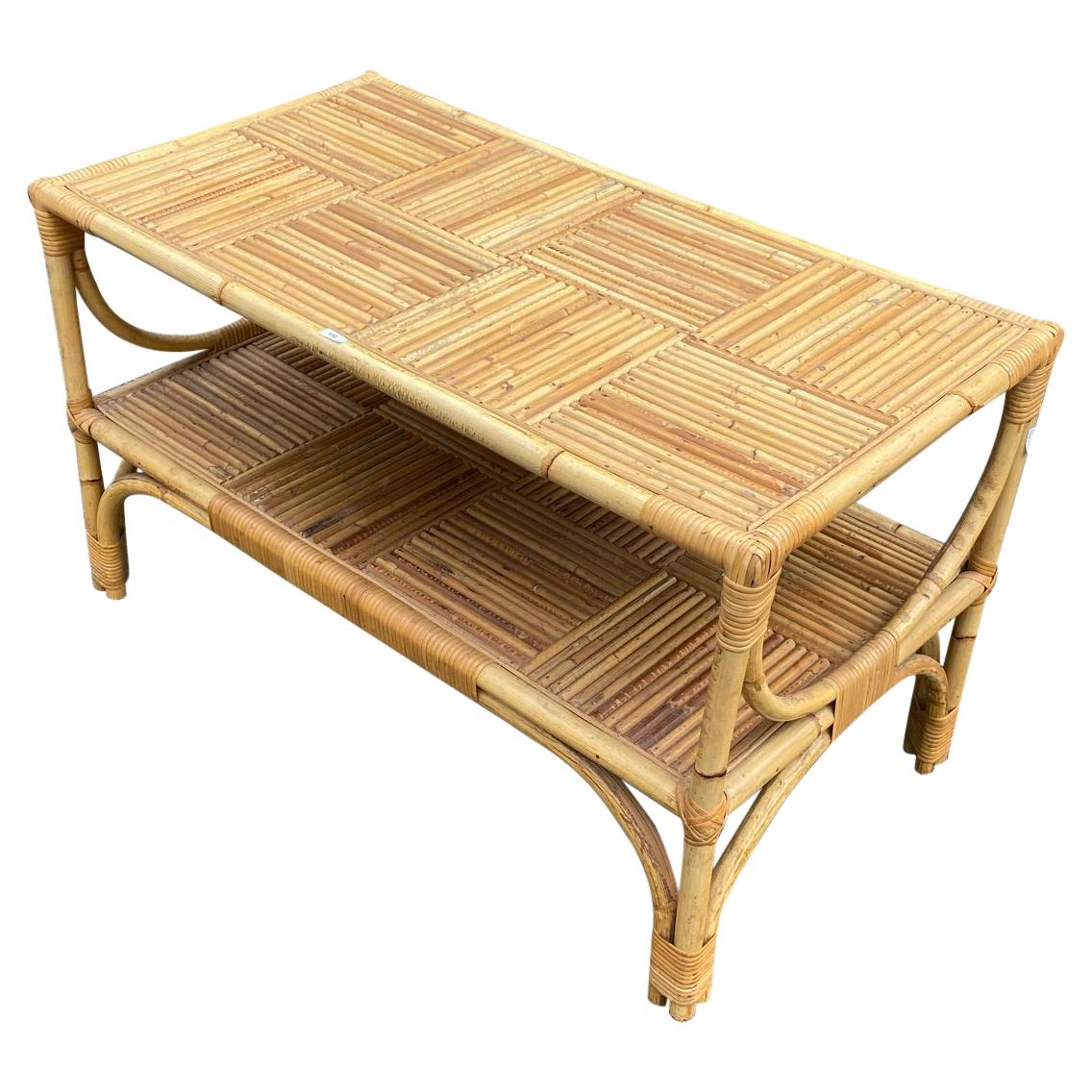 Bamboo table, circa 1950-1960.
