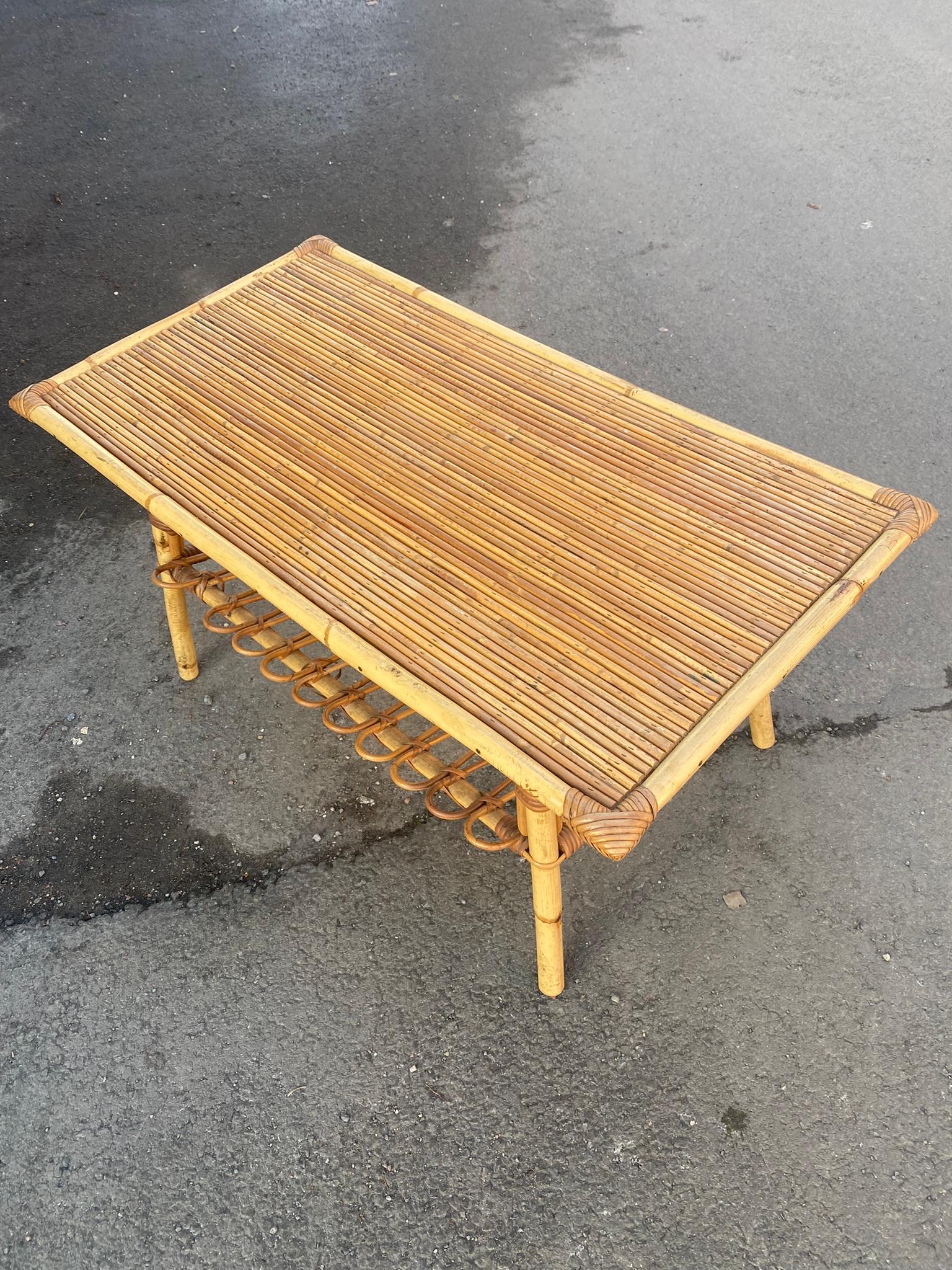 Bamboo Table, circa 1960-1970 For Sale 1
