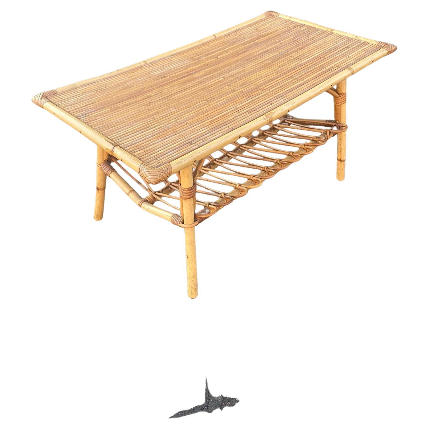 Bamboo Table, circa 1960-1970 For Sale