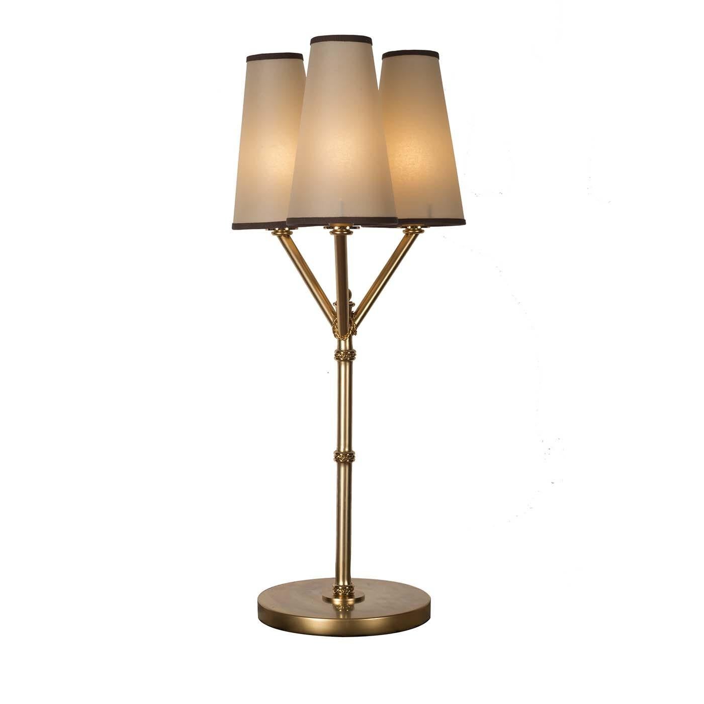 Italian Bamboo Table Lamp by Antonio Ciulli & Figlio