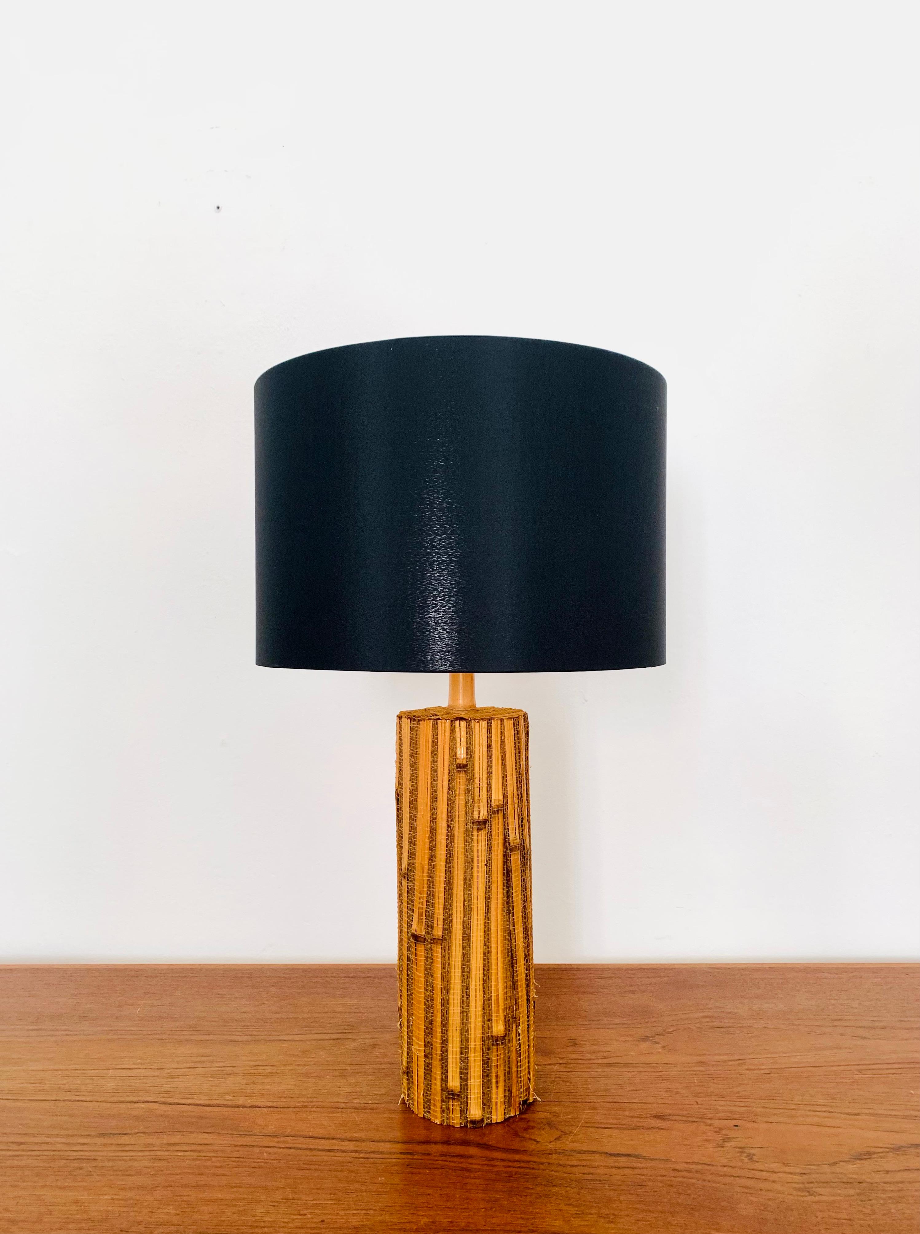 German Bamboo Table Lamp For Sale