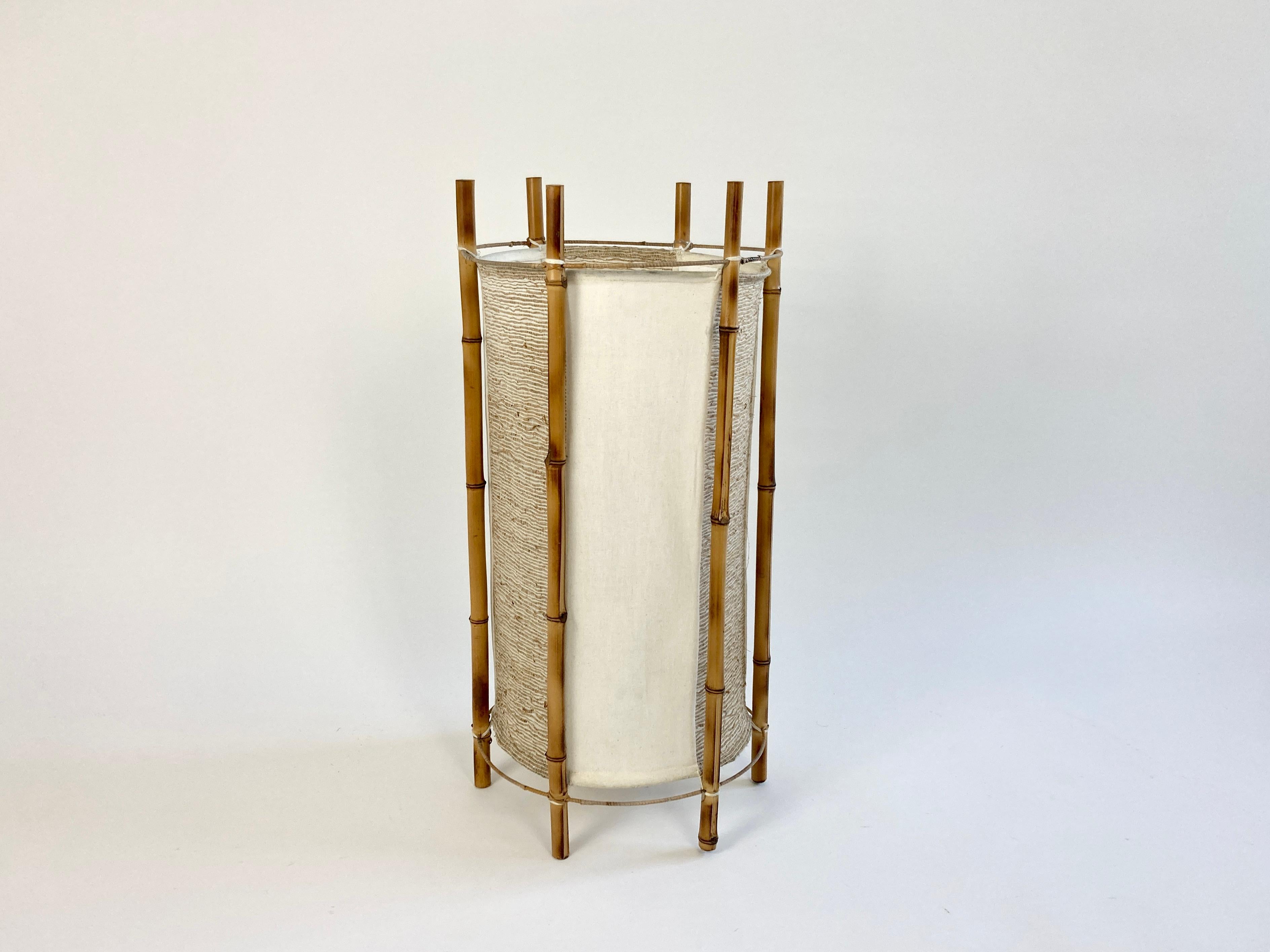 Bamboo Table Lamp, France, 1960s In Good Condition In Bristol, GB