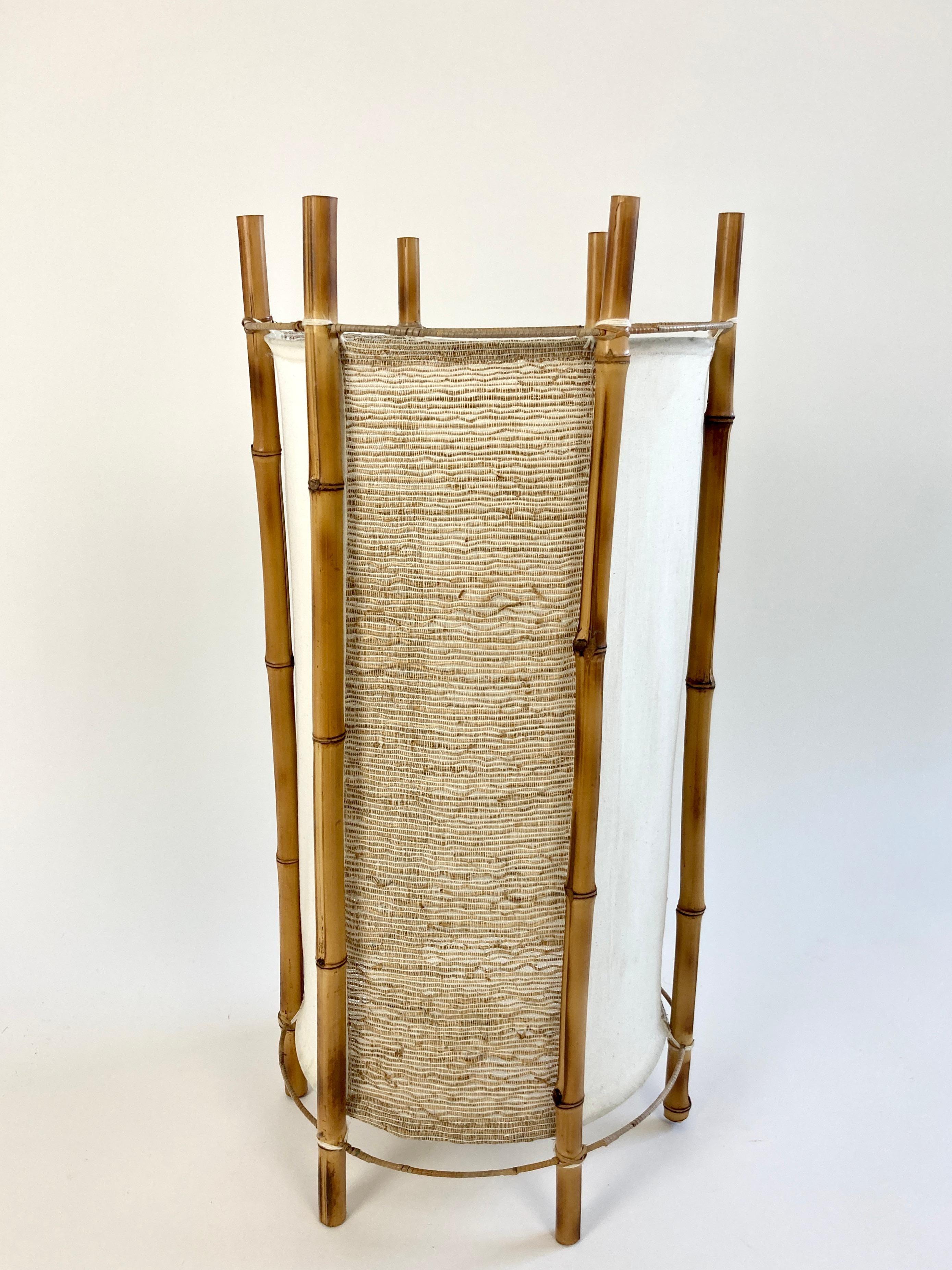 Bamboo Table Lamp, France, 1960s 1