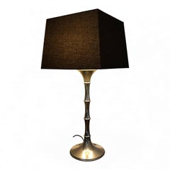 Ingo Maurer Bamboo Table Lamp, Chrome Metal, Mid-Century Modern, 1960