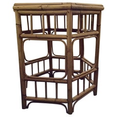Bamboo Tea Table Vintage Octagonal Rattan Table