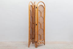 Bamboo Three Panel Room Screen, Italy, 1970s