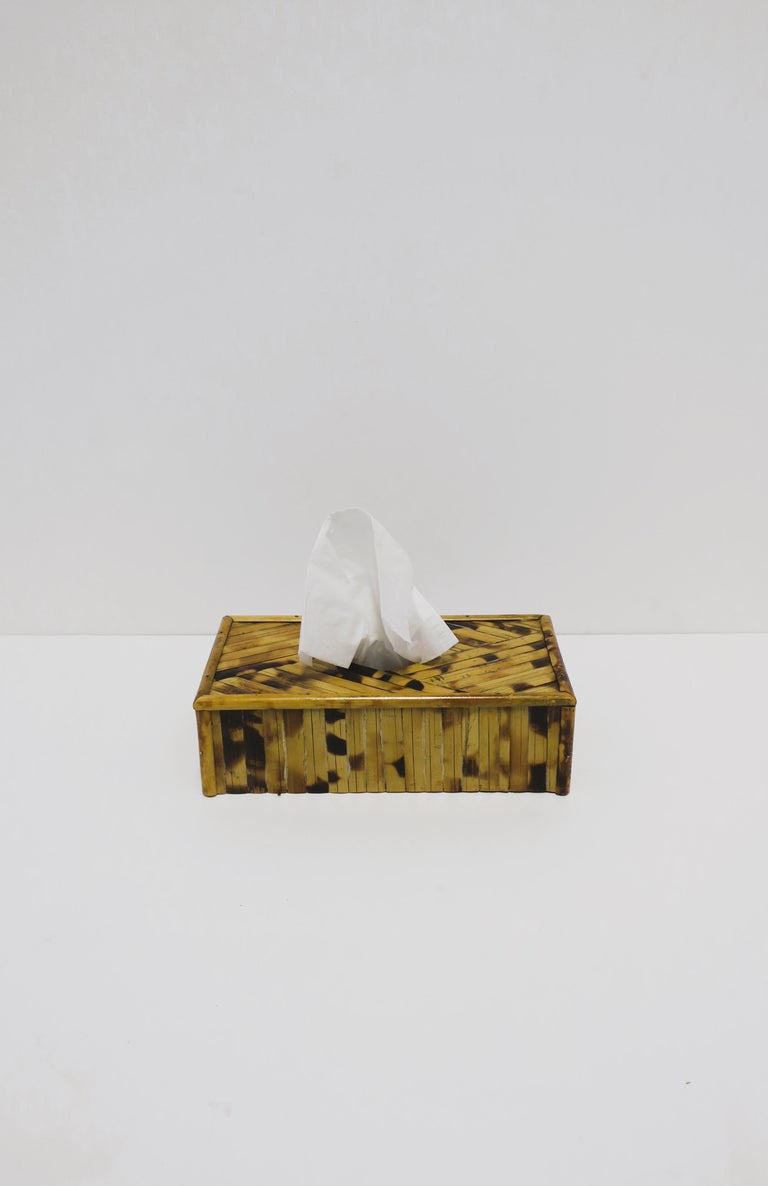 Wicker Bamboo Tissue Box Cover Holder For Sale at 1stDibs | bamboo tissue  holder, bamboo kleenex box cover