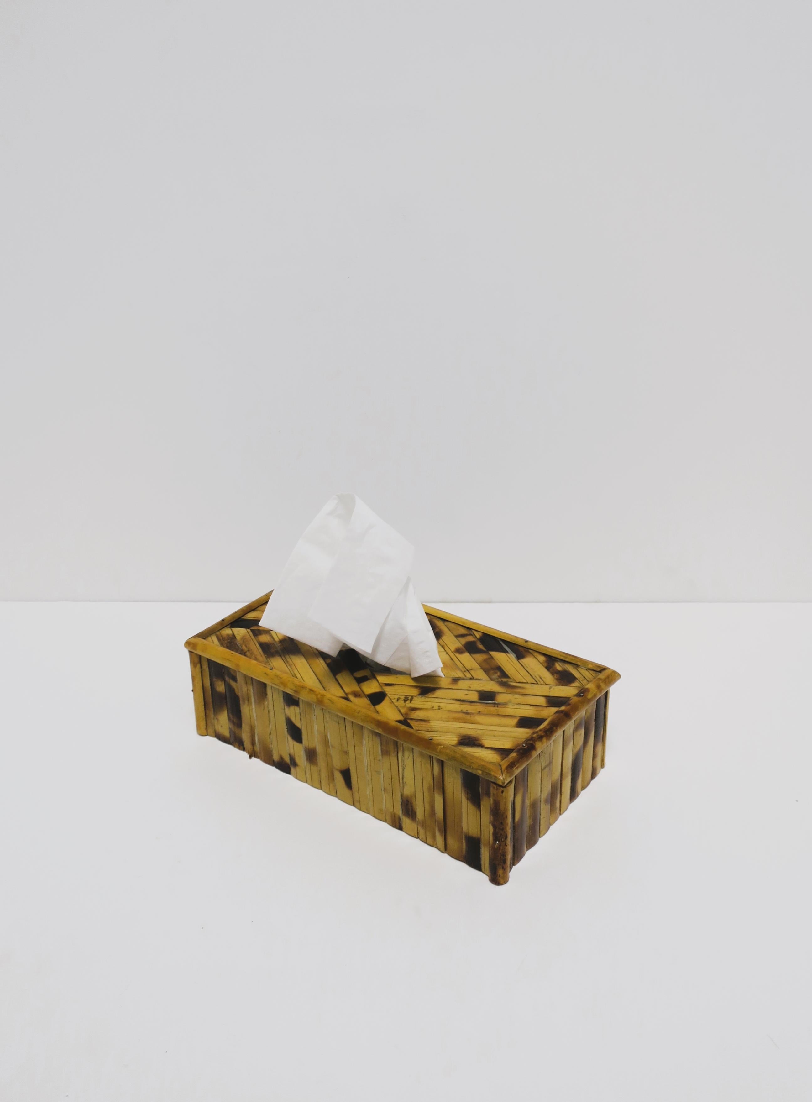 Asian Wicker Bamboo Tissue Box Cover Holder For Sale