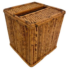 Porte-boîte à mouchoirs en bambou