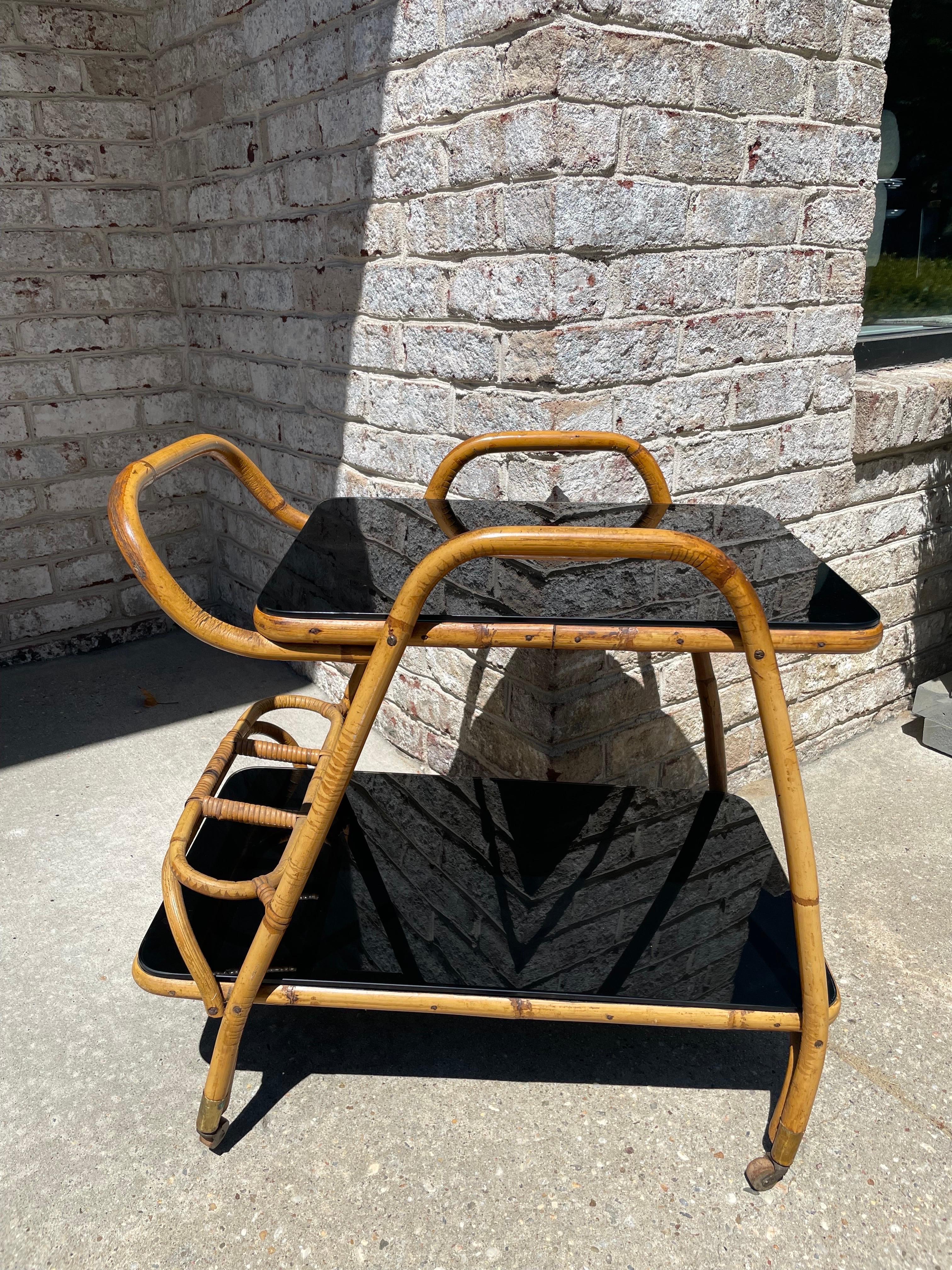 Bamboo Trolley Cart For Sale 1