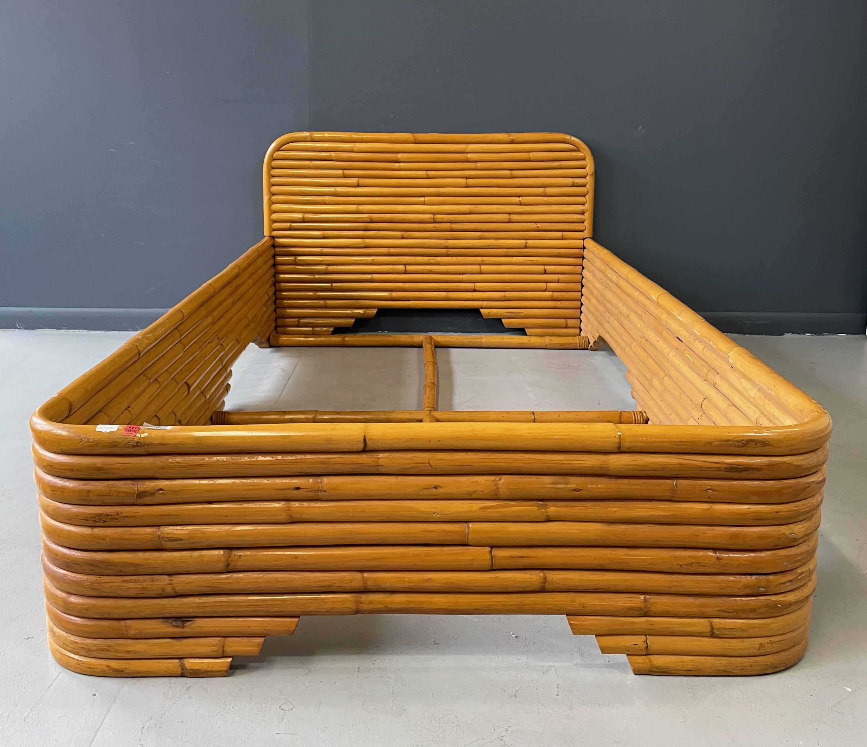 Mid-Century Modern Bamboo Twin Bed Frame from the New York Apartment of Barbara Streisand 