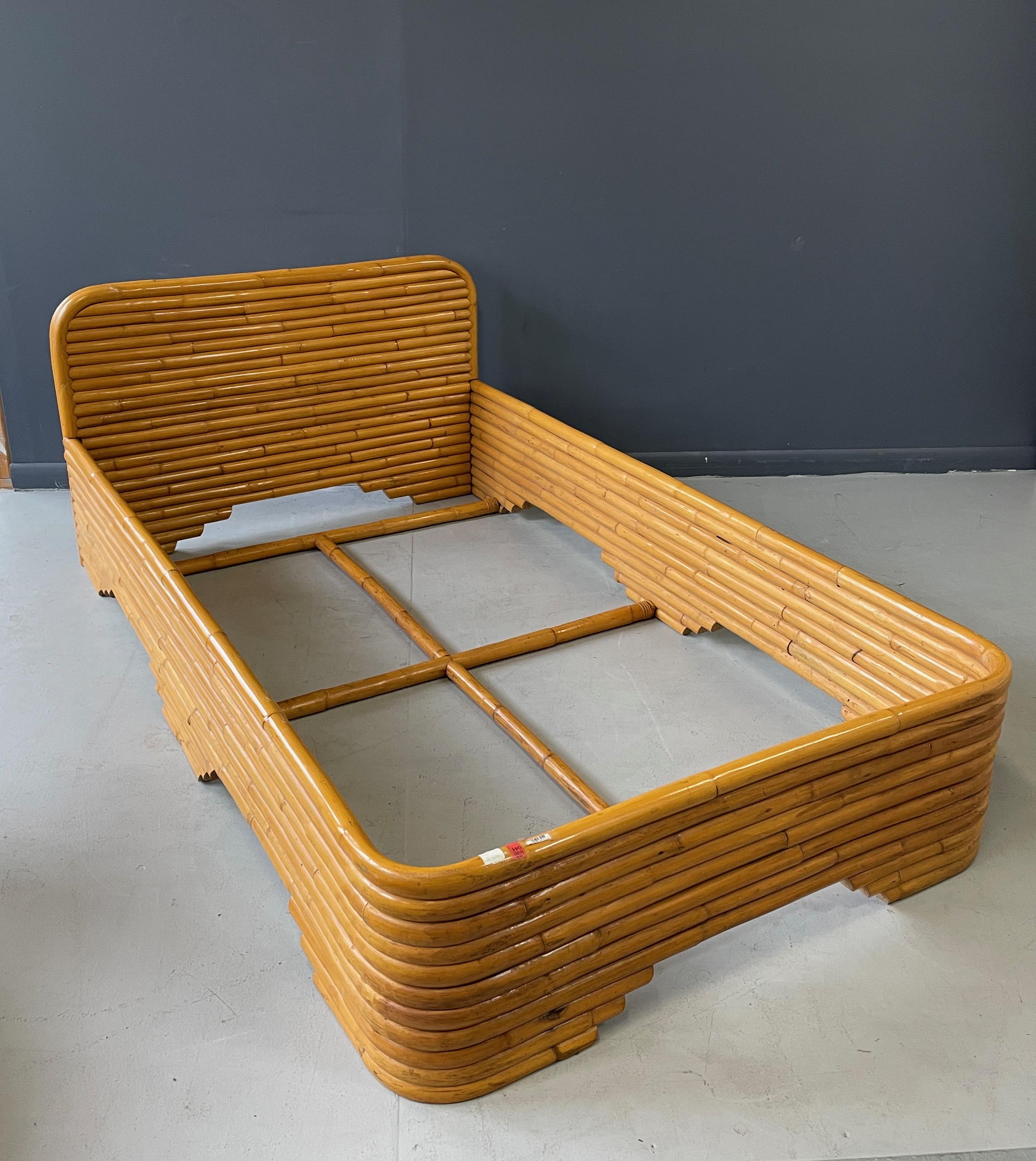 Bamboo Twin Bed Frame from the New York Apartment of Barbara Streisand  2