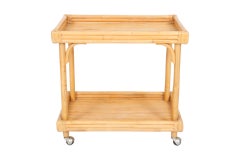 Bamboo Two Tier Bar Cart