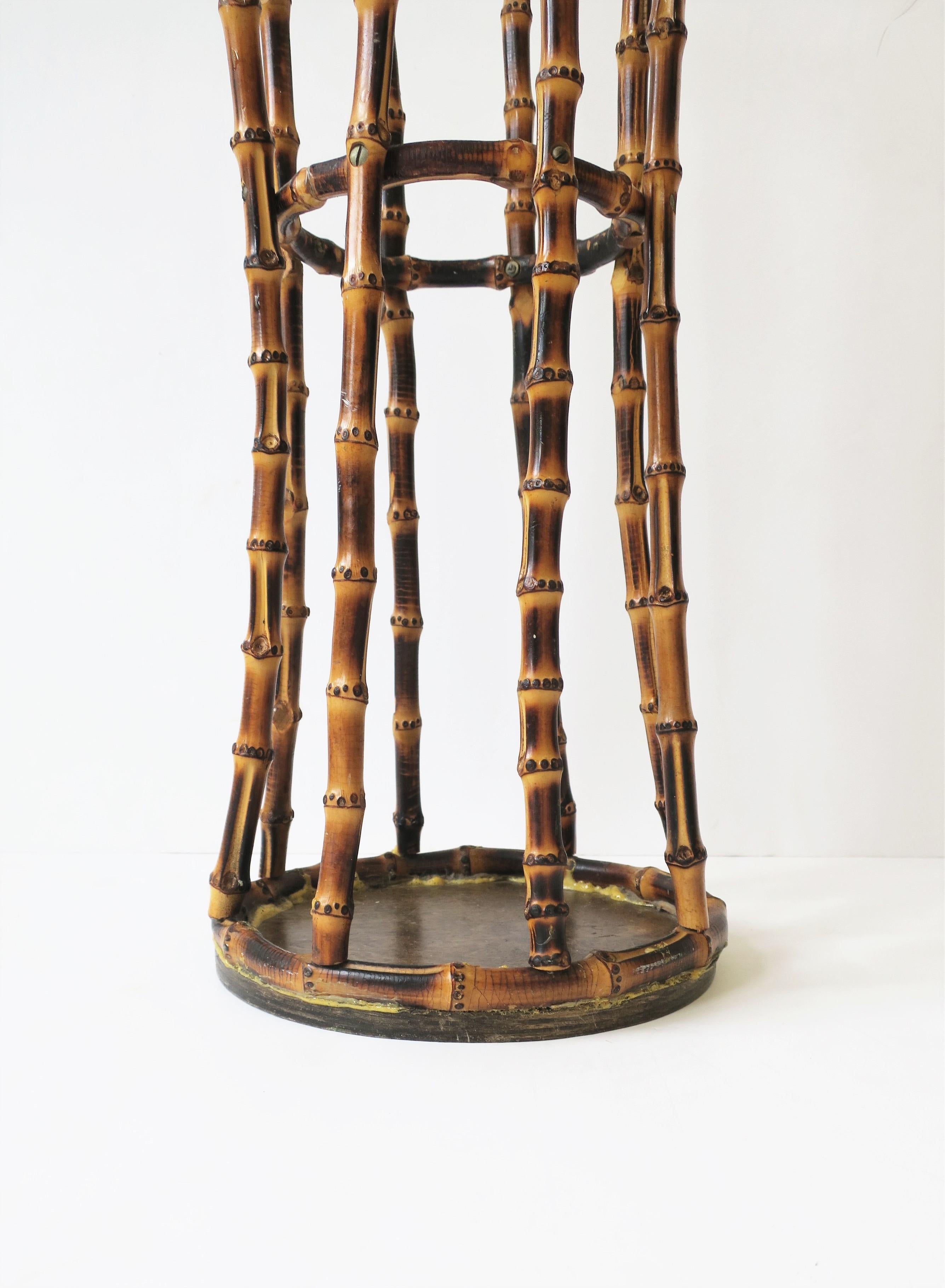 Bamboo Umbrella Holder Stand in the style of Gucci 4