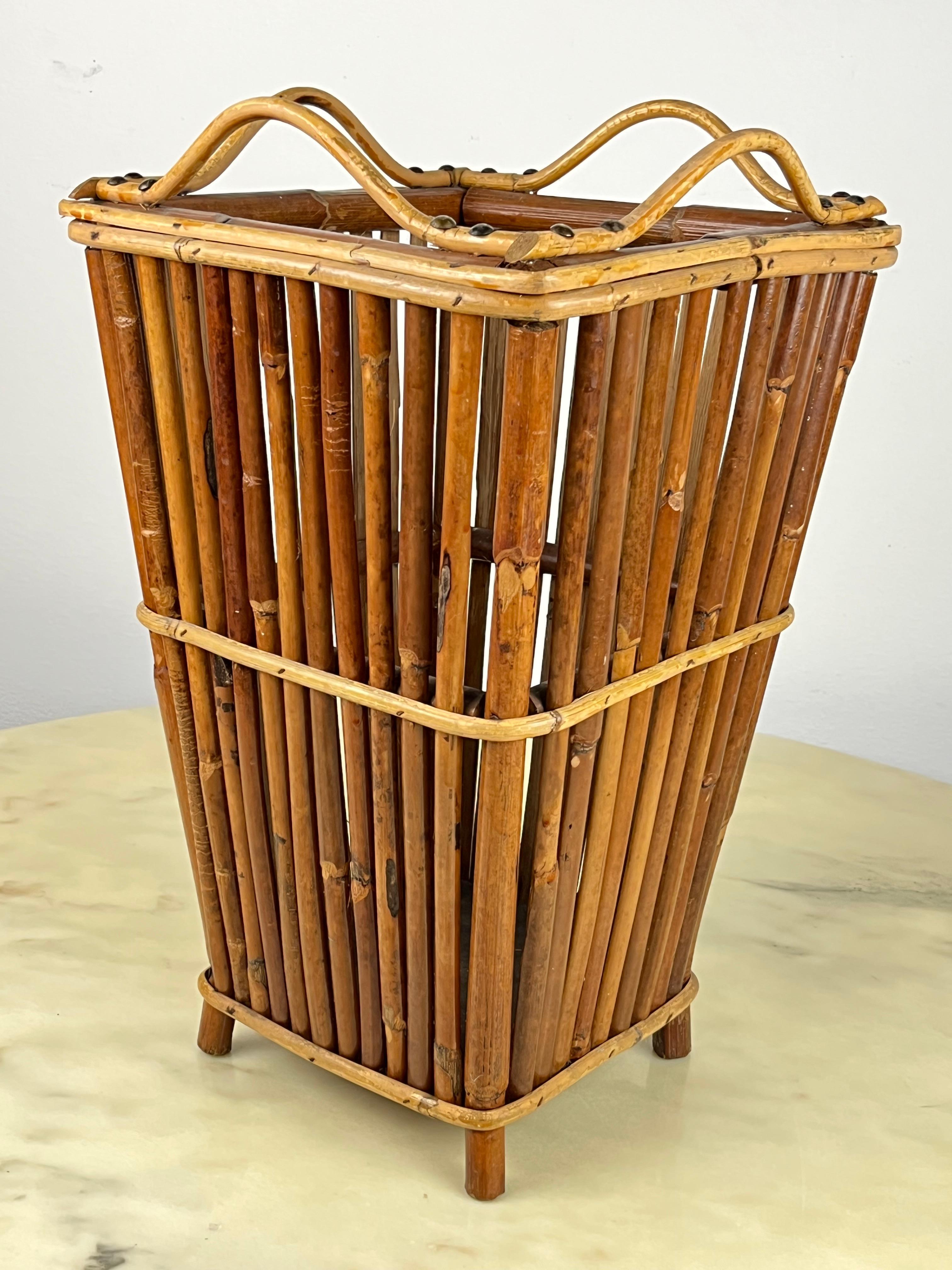 Bamboo Umbrella Stand, Italy, 1960s In Good Condition For Sale In Palermo, IT