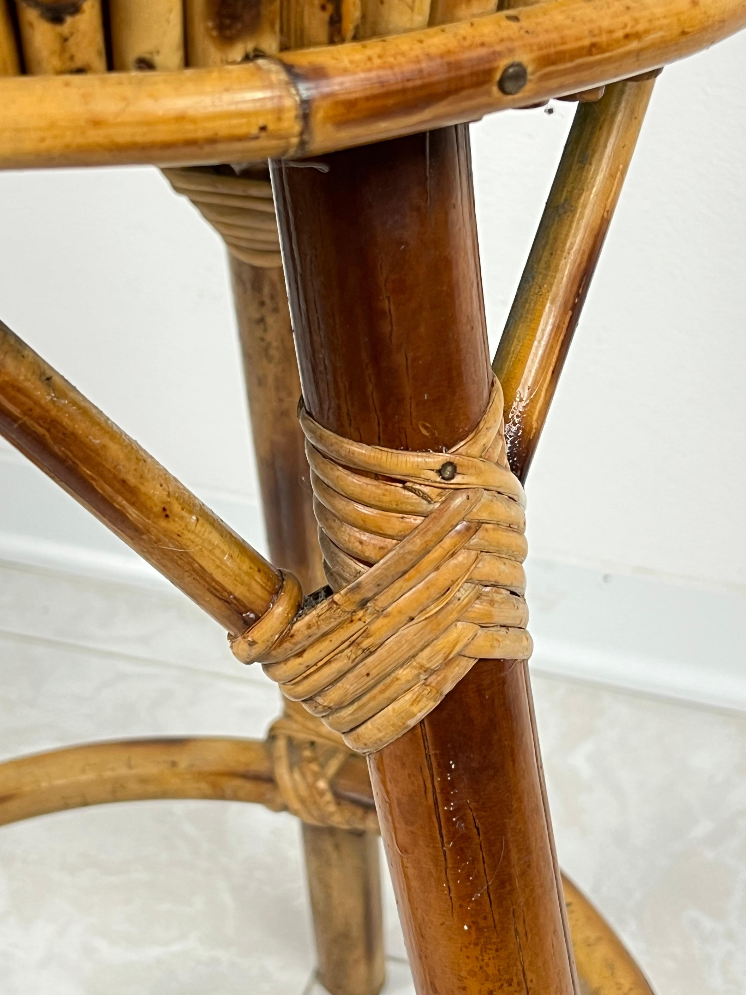 Fin du 20e siècle Porte-vase en bambou Italie, années 70 en vente