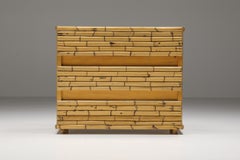 Bamboo Venturini Chest of Drawers, Hollywood Regency, Architect, 1970's