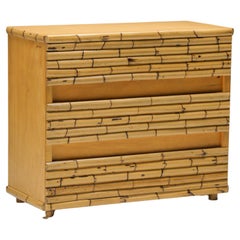 Bamboo Venturini Chest of Drawers, Hollywood Regency, Architect, 1970's