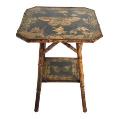 Bamboo Victorian Aesthetic Two Tier Butterfly Table