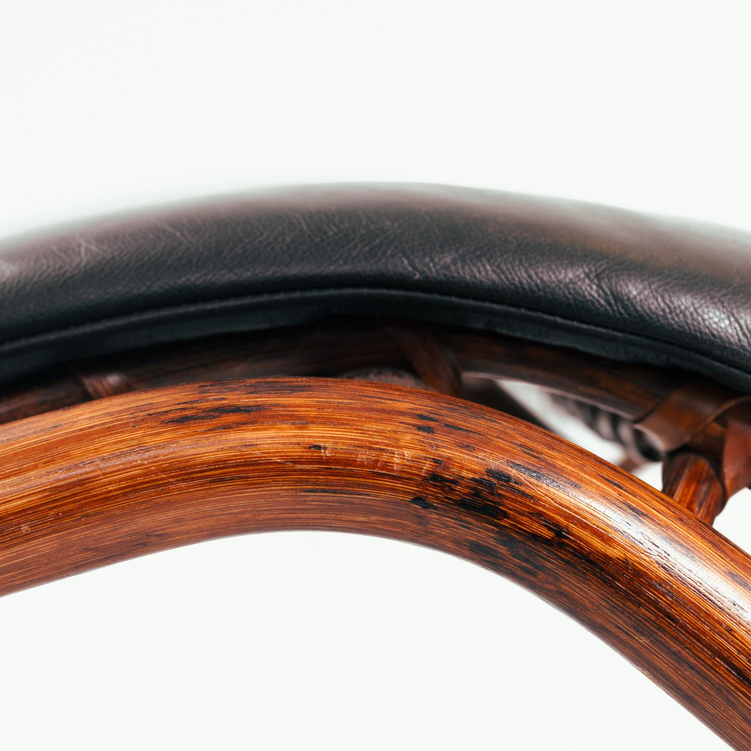 Bamboo chaise longue with magazine holder, Germany, 1970s 4