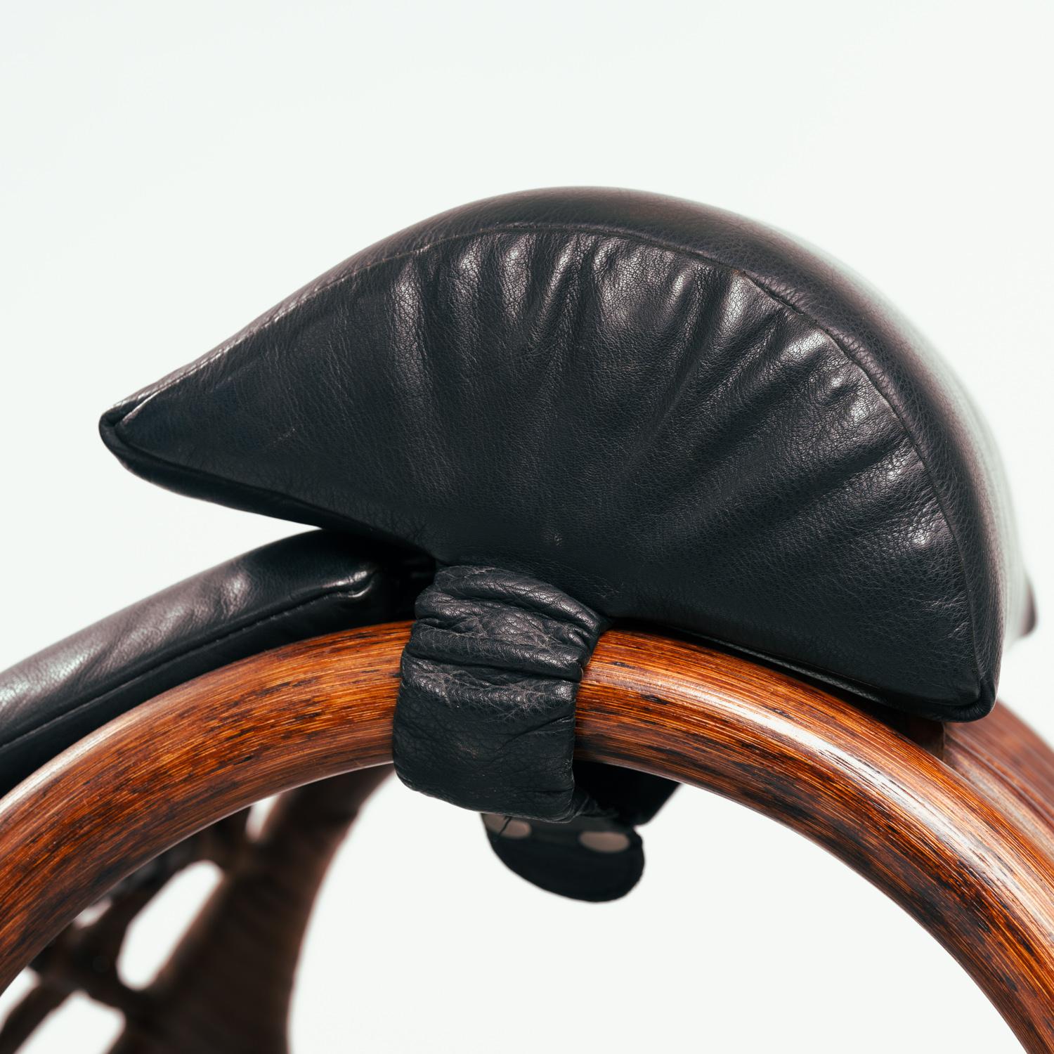 Bamboo chaise longue with magazine holder, Germany, 1970s 12