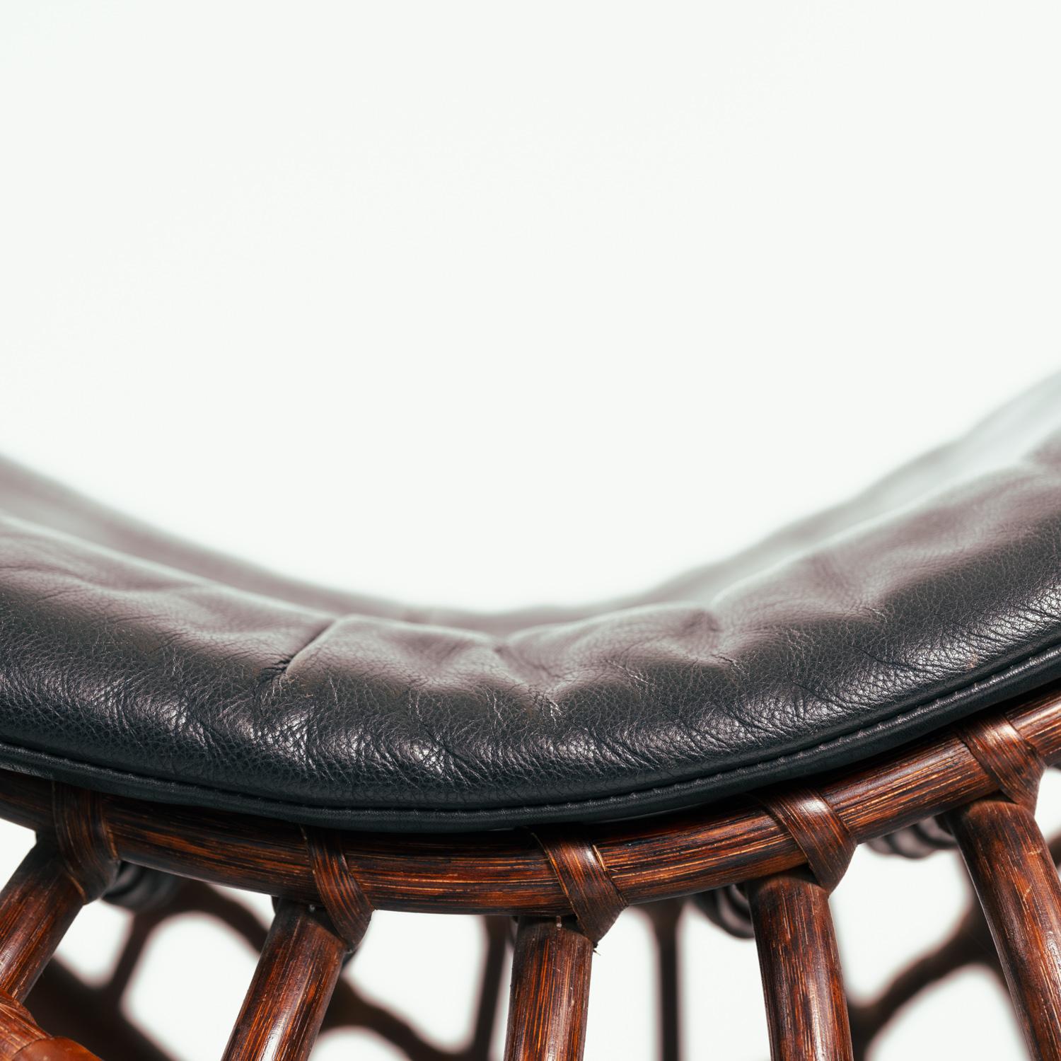 Bamboo chaise longue with magazine holder, Germany, 1970s 2