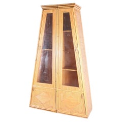 Bamboo Vintage Display Cabinet / Vitrine