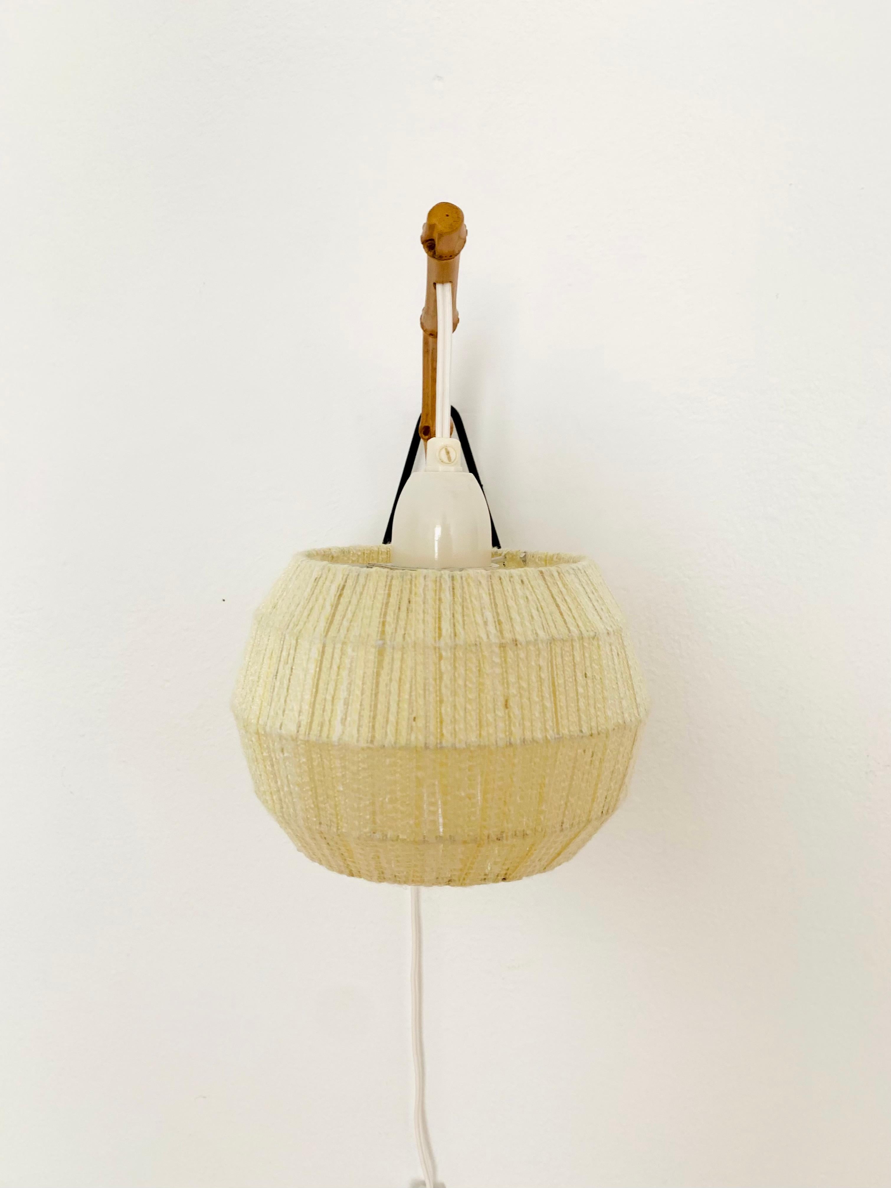 German Bamboo Wall Lamp