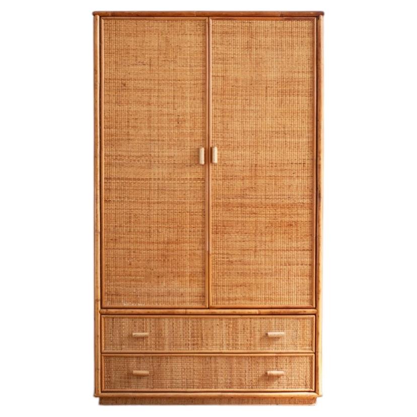 Bamboo wardrobe by Southern Nurseries - 1970s For Sale