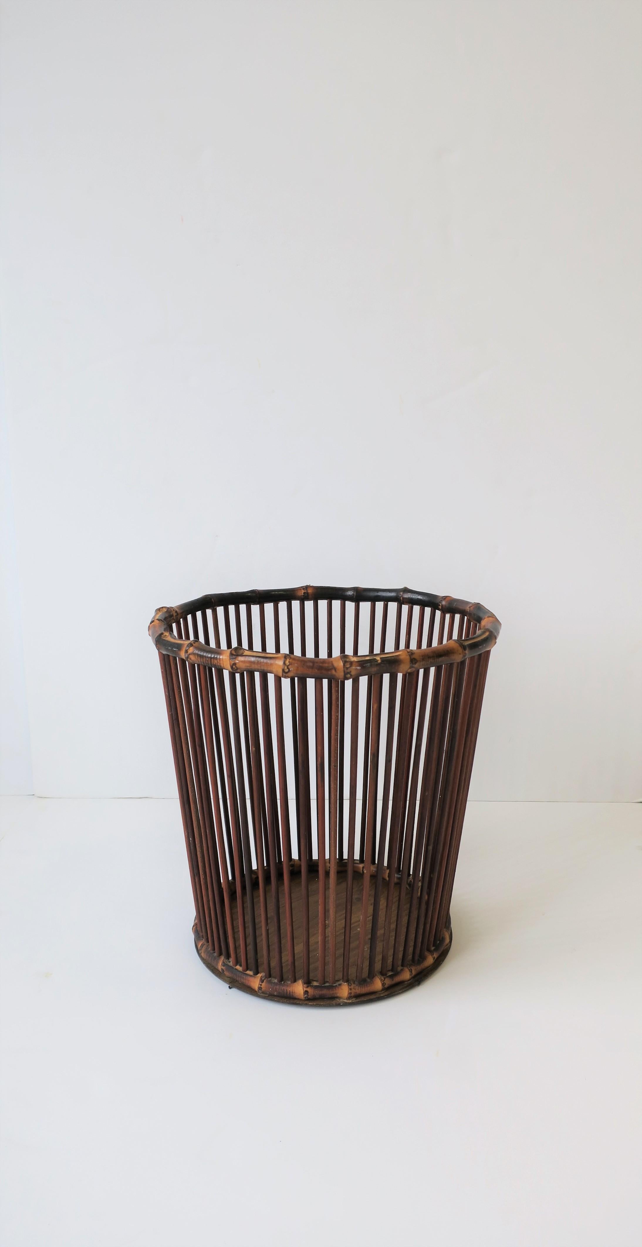 Bamboo Waste Basket or Trash Can 3