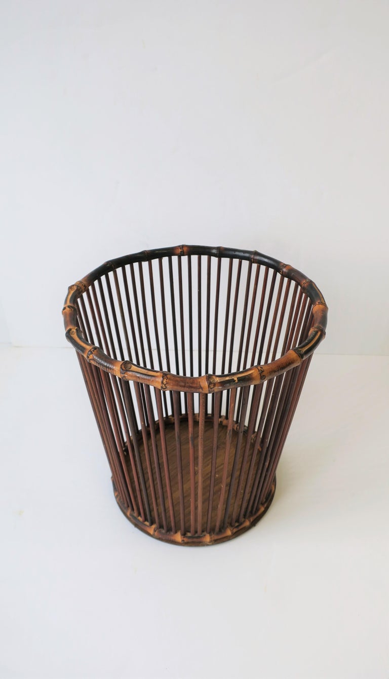 Bamboo Waste Basket or Trash Can at 1stDibs bamboo trash can, bamboo