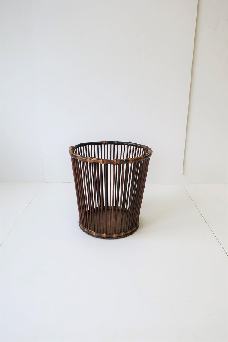 Bamboo Waste Basket or Trash Can at 1stDibs bamboo trash can, bamboo