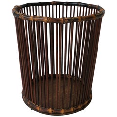 Bamboo Waste Basket or Trash Can