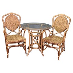 Used Bamboo & Wicker Bistro Set