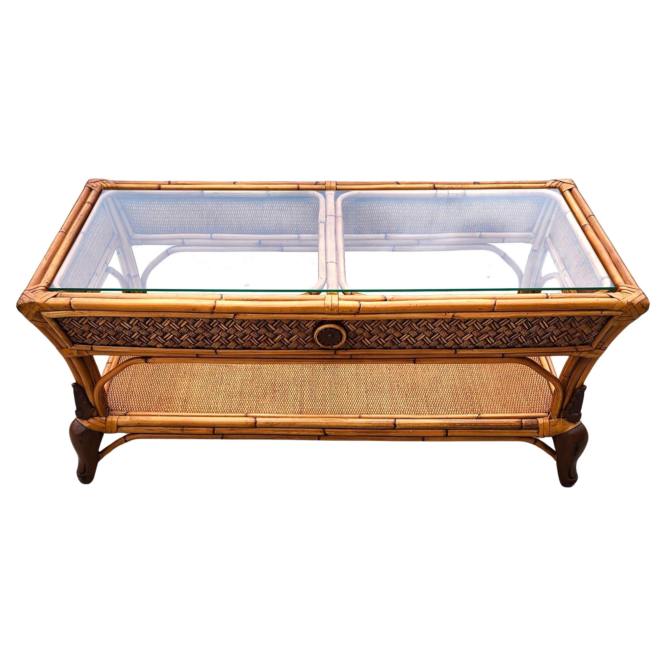 Bamboo Wicker Coffee Table