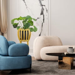 Bamboo Wicker Rattan Plant Flower Stand French Riviera Franco Albini Style Tiki