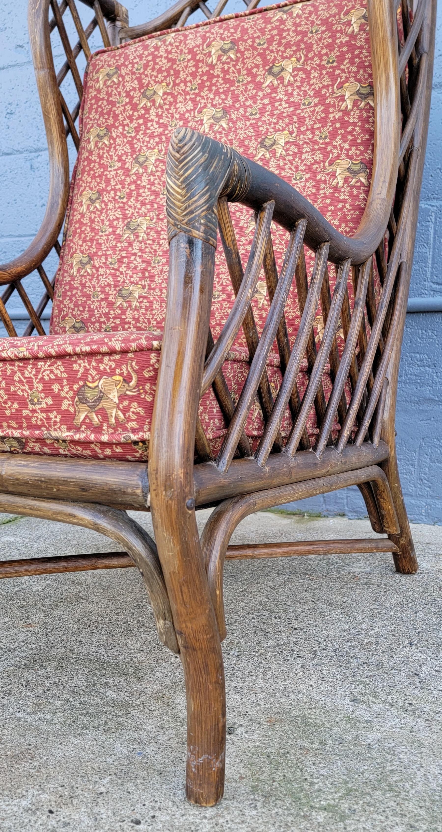 Bamboo Wingback Lounge Chair 5
